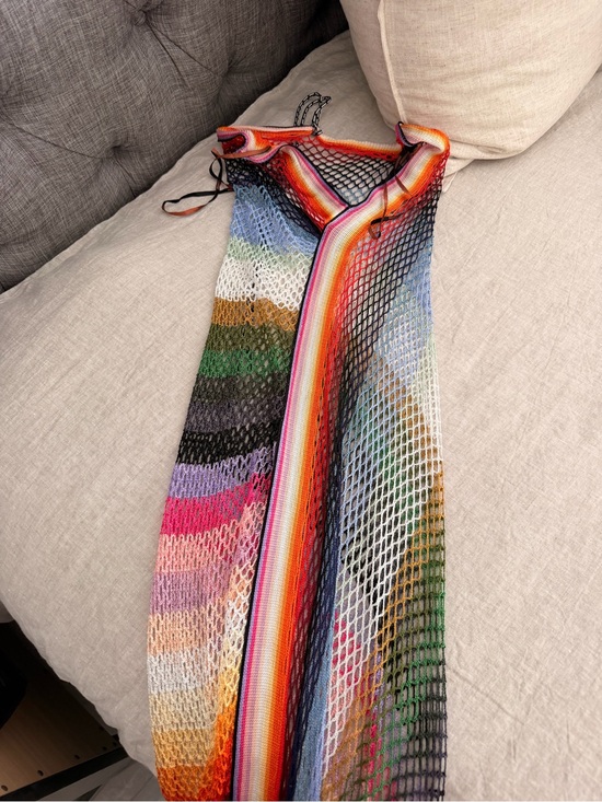 Missoni Dresses & Skirts - Multicolor Crochet Mesh Maxi Dress - Rainbow Stripes